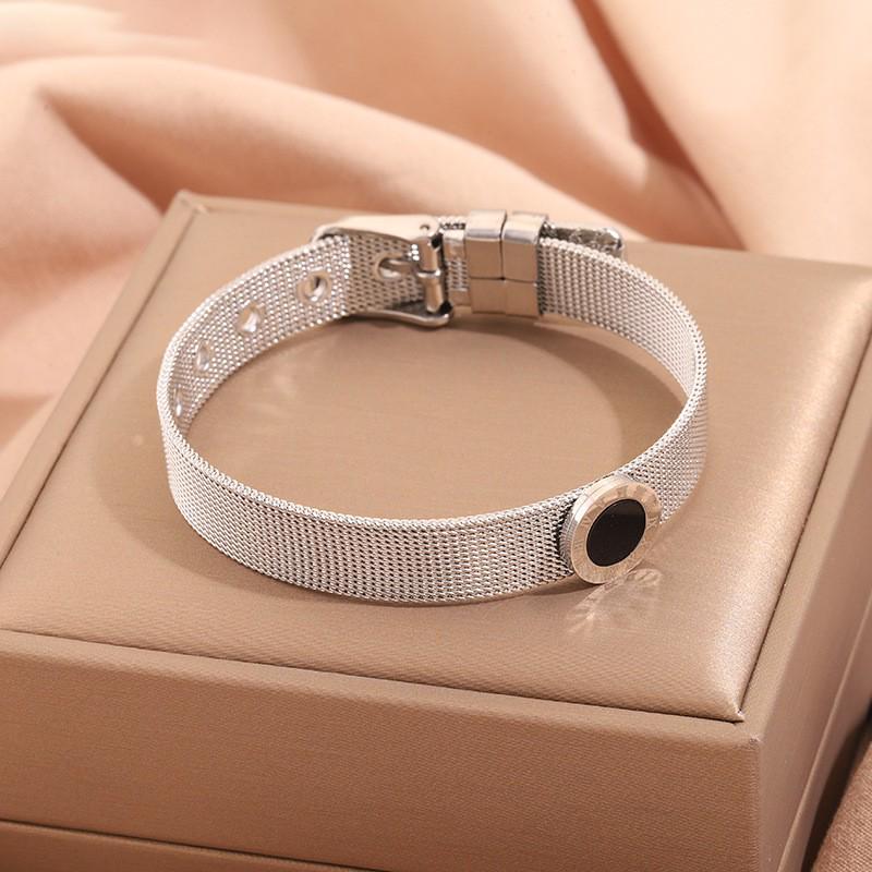 Korean Fashion Titanium Steel Diamond Inlaid Women's Luxury Bracelet