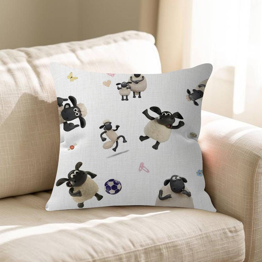 SShaunSthe Cute Ssheepp Cushion Cover Inches Farmhouse Decor Home Throw Pillow Covers For Couch Decorations
