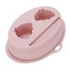 Silicone Dual Nail Soaking Bowl Nail Polish Dip Powder Remover Manicure Bowl with Tool Slot Pink