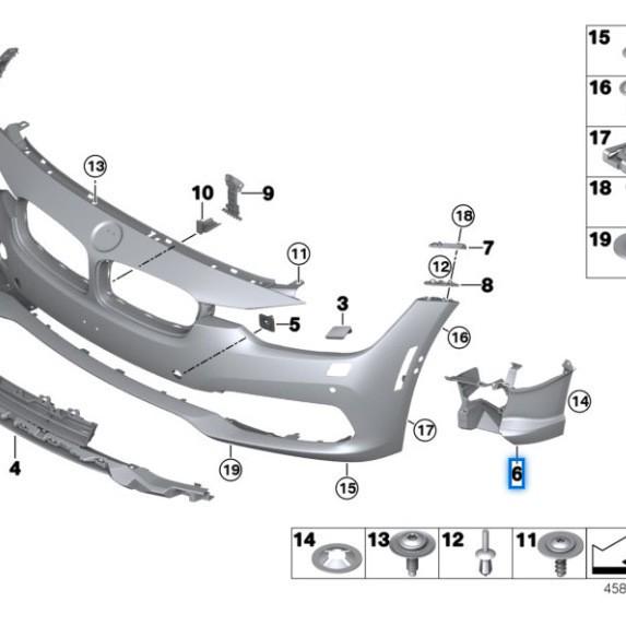 BMW 3 Series F35 LCI Fog Light Frame Bracket 51117386149/50