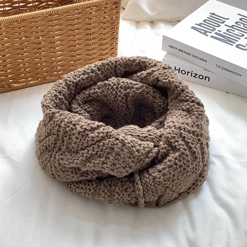 

Унисекс Зимний Шарф Корейский Модный Стиль Вязаный Полиэстер Теплая Защита Шеи Однотонный Аксессуар для Холодной Погоды Разные Цвета кофейный
