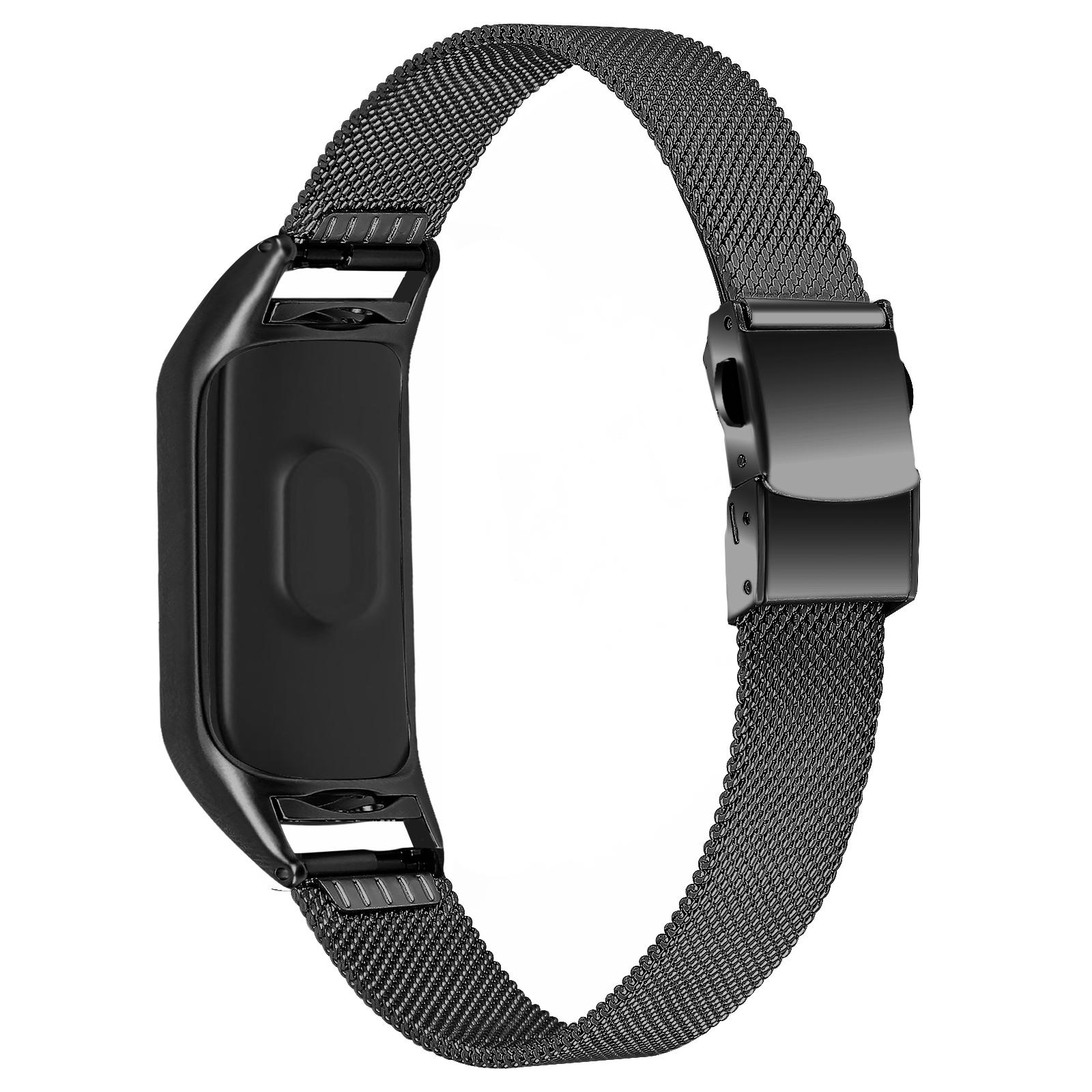 

For Xiaomi Smart Band 9 NFC/9/8 NFC/8 Stainless Steel Milanese Mesh Strap Adjustable Watch Band Black