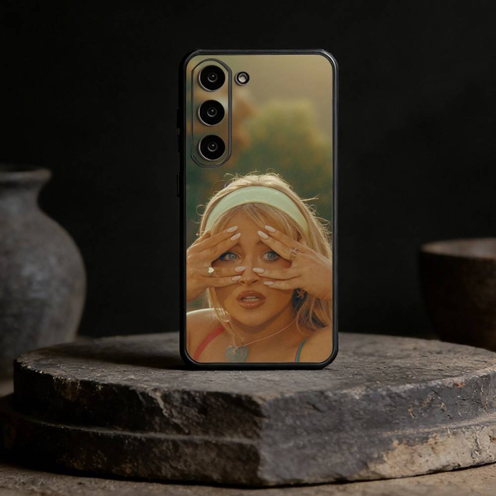 Singer S-Sabrina C- Carpenter Handyhülle Für Samsung Galaxy A13,21s,22,31,32,52,53,71,72,73,Weiche Schwarze Hülle