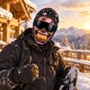 Maschera da sci integrale novità con stampa 3D di vecchio, antivento invernale per il freddo, occhiali da sole non inclusi