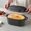 Enameled Cast Iron Dutch Oven, 3.3L Pot with Lid and Dual Handles, Heavy-Duty Durable Cookware Pan, Oven Induction Compatible Up To 260 , for