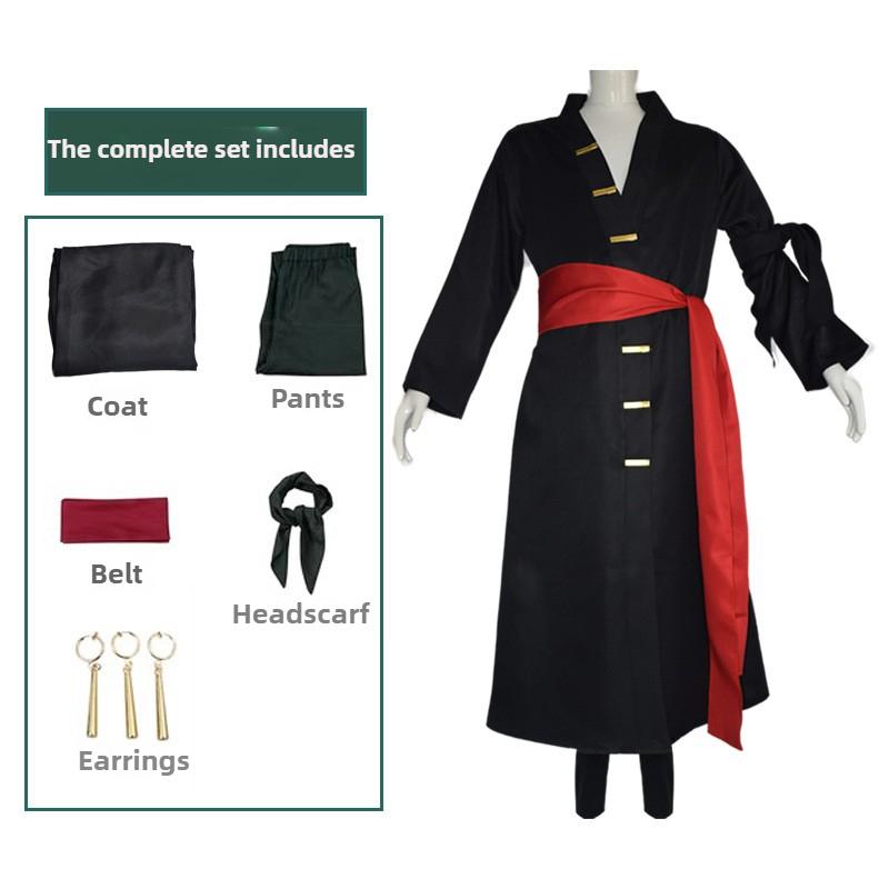 Fantasia Wano Country Roronoa Of Zoro Cosplay Kimono Anime Pirate Disfraz Costume Men Male Halloween Carnival Party Clothes