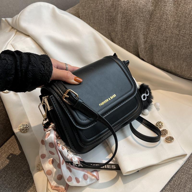 New Minimalist Solid Color Texture Popular Crossbody Bag Multi-layer Niche Women's Versatile Shoulder Bag