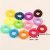 12 szt. Losowy Kolor Spiralne Elastyczne Gumki do Włosów Sznurek Akcesoria do Kucyka