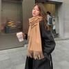 New Black Scarf Cashmere Woman Wool Ladies Scarf Warm Checkered Scarf Women's Winter Scarves Versatile Knitted Neck Muffler