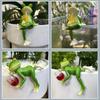 Miniature Frog Figurines Plant Decorations for Pots, Funny Frog Garden Decor Outdoor Gifts Women Frog Statue Planter Hugger