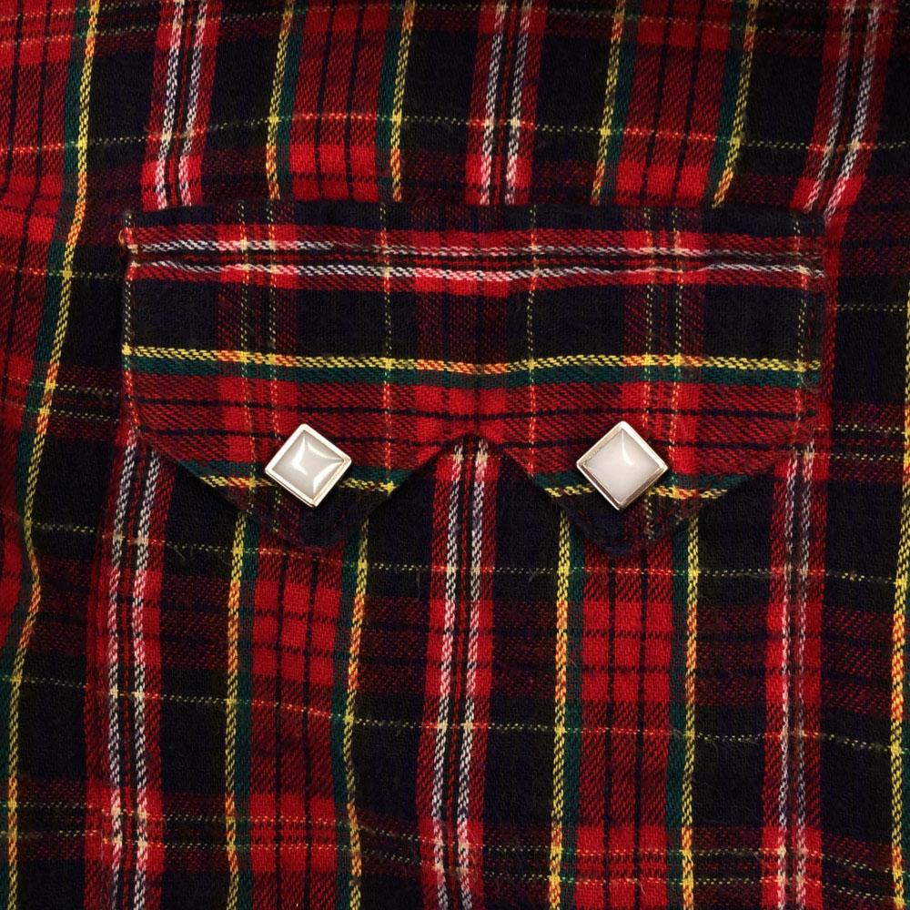 RockMount 90s Made in USA Check Pattern Long sleeve Snap button pen holder Western shirt Men's Used