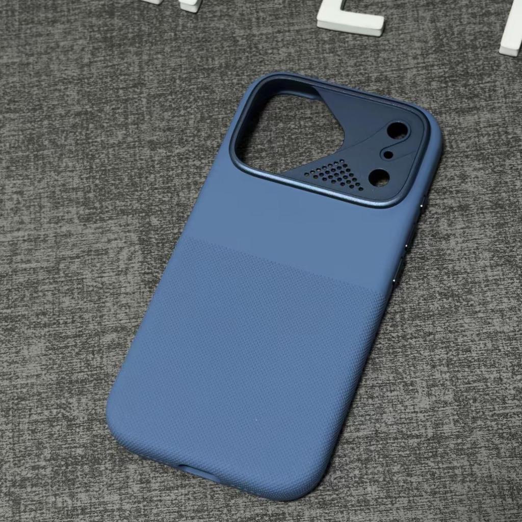 Liquid Silicone Magnetic Phone Case for iPhone 17 Pro Max with Apple 16 Aluminum Dot Matrix Design