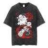 Anime Fullmetal Alchemist Washed T Shirts Edward Elric Alphonse Elric T-Shirt Men's Women Fashion Casual Oversized T-shirts Tops