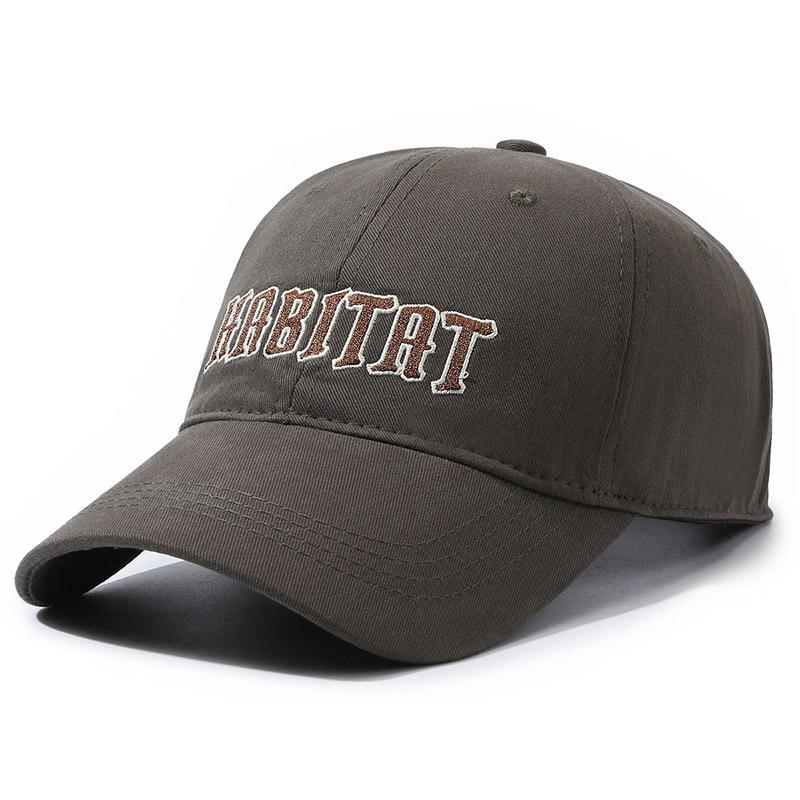 

Habitat Lettered Embroidered Baseball Cap Men Women Spring Autumn Sports Shade серый