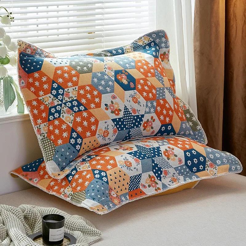 2ks 100% Gázová Bavlna Super Měkký Povlak na Polštář 50x75cm Prodyšný Povlak na Polštář Pro Páry Dekorativní Ložní Prádlo Ložnice Domácí Použití