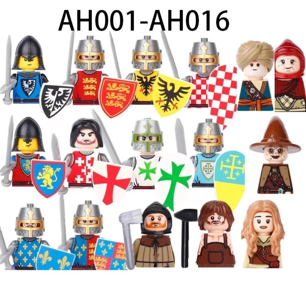 Figuras de Soldados de Castelo Militar Medieval Blocos de Construção Roma Cavaleiro Leão Arma Guerreiro Espada Infantaria Capacete Modelo Tijolos Brinquedos