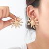 2025 New Fashion Gold Women's Earrings Elegant Geometric Sunflower Earrings Fashion Women's Accessories