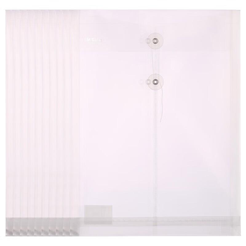 M&G Transparent A4 Plastic String Tie File Folders (12-Pack)