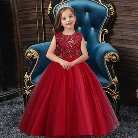 Popular European and American Flower Girl Tulle Cake Dress - Girls' Princess and First Birthday Dress