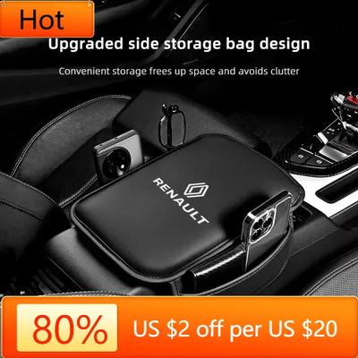 Interior Stickers For Renault Clio Laguna 2 Megane Duster Car Hand Guard Storage Multifunctional Leather Center Console Cover In SS1