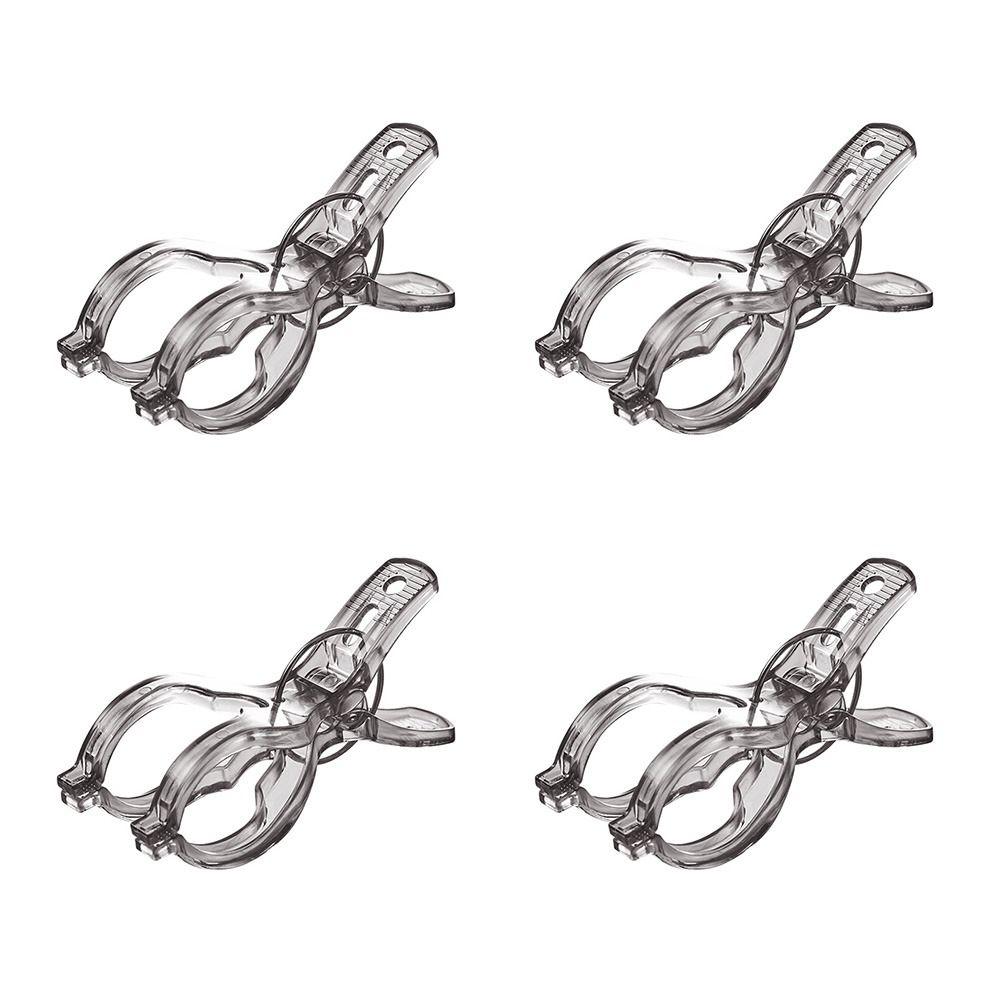 

4PCS Anti-slip Drying Rack Holder Plastic Laundry Clothes Pins Quilt Clip Household Organizer Small сірий