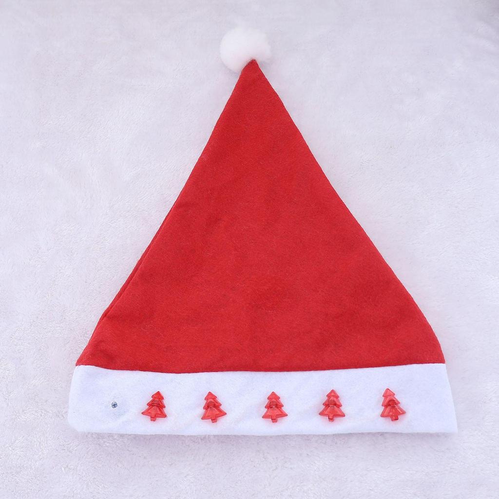 LED Light Plush Christmas Hat for Adults & Children - Festive Party Dress-Up Decoration