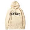 Women New York U.S.A City Hoodies Fashion Letter Printed Graphic Sweatshirts  Casual Harajuku Hooded Pullover Sportwear
