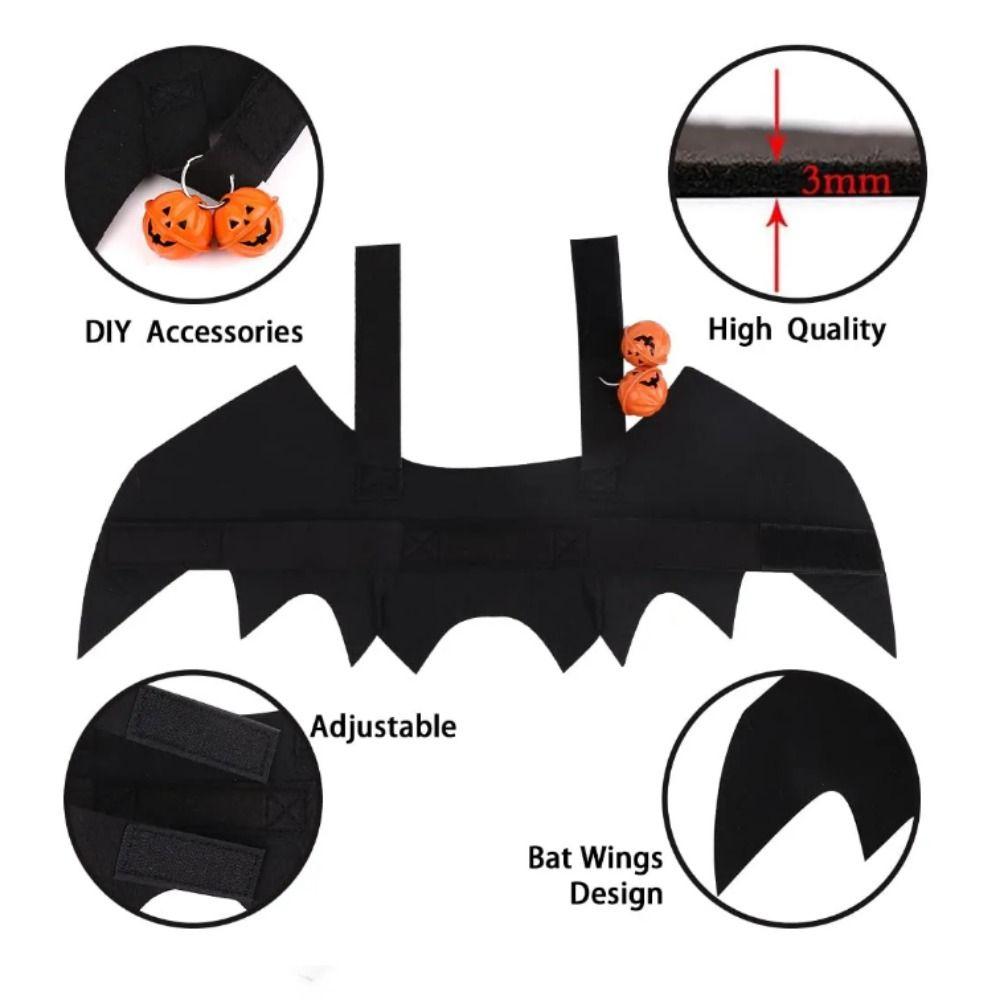 with Bell Cat Bat Wings Harness Decorative Dog Wings Costumes  Halloween