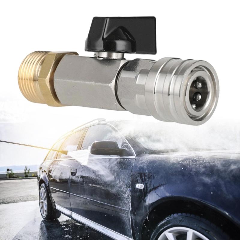 High Pressure Washer Ball Valves M22 14MM Adapter With Quick Coupling Ball Valves Replacement Easy To Installation