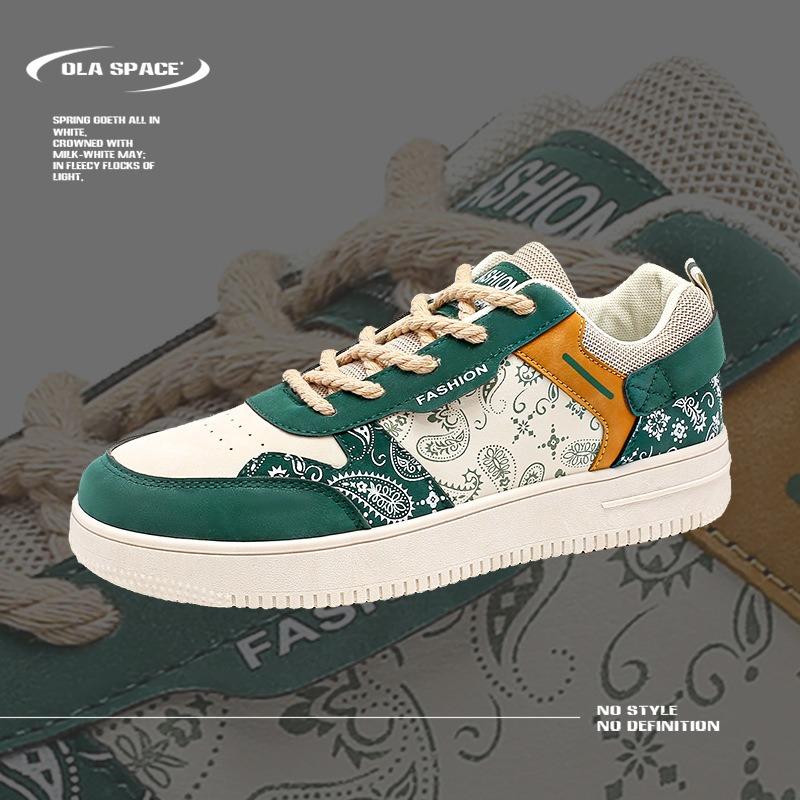 Autumn trend student breathable casual shoes low-top board shoes versatile flat-bottomed sports men's shoes