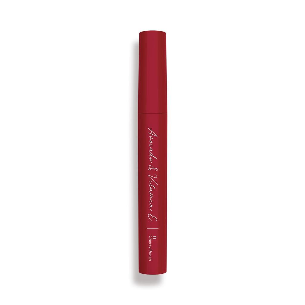 Mamaearth Moisture Matte Longstay Lipstick Avocado Oil Vitamin E 12H Stay Cherry Punch Shade 11 2 G Lip Color Makeup
