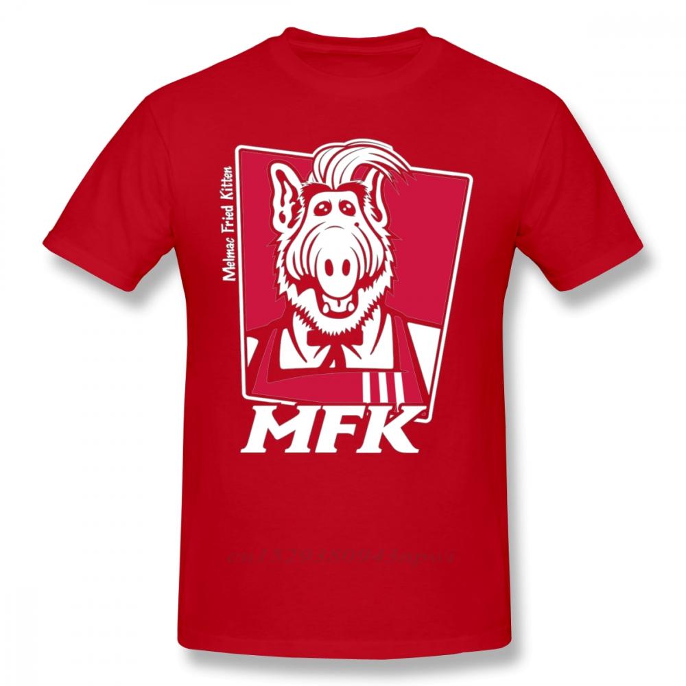 Funny Melmac Fried Kitten Alf Tee Shirt Harajuku Unisex Cartoon Graphic Print T Shirt 100 Cotton Plus Size TShirt