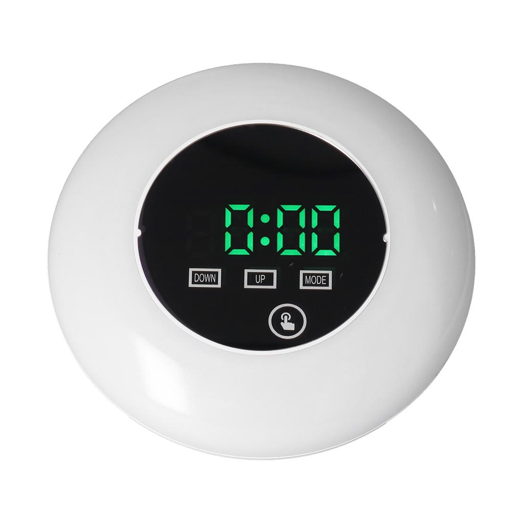 LED Digital Alarm Clock Mirror Clock Thermometer Clock 7 Color Electronic Clock for Bedroom Office