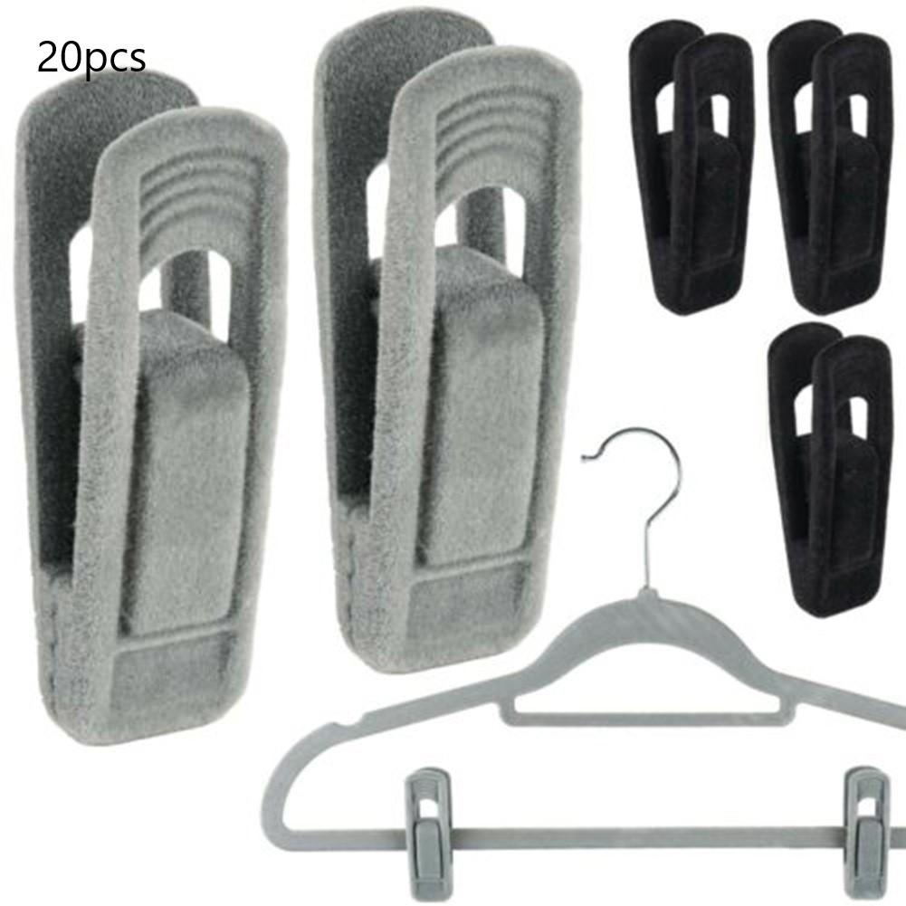 Cheap Velvet Hangers Clips for Flocked Trouser Coat Clothes Pant Clip