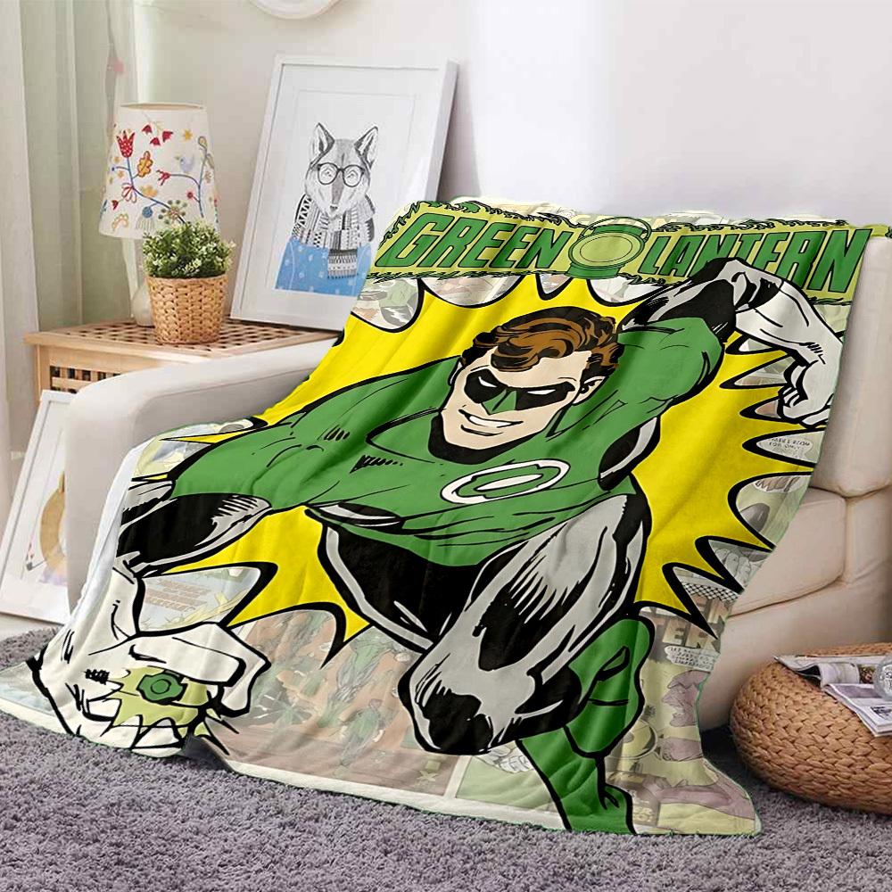1 Stück Green Lantern Decke Leichte Flanelldecke für Sofa, Bett, Reisen, Camping, Wohnzimmer, Büro, Couch, Stuhl und Bett