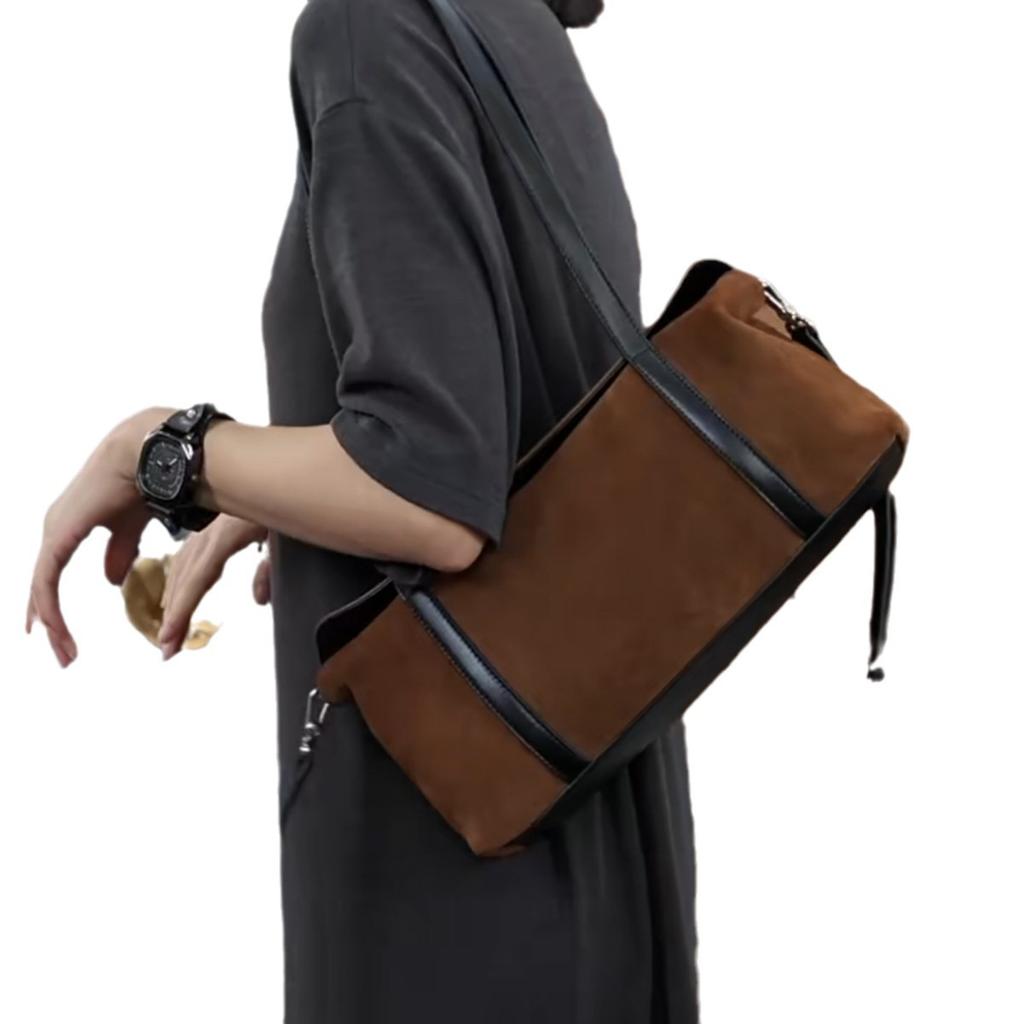 Vintage Suede Bag Women'S Commuter Versatile Shoulder Underarm Bag Pillow Bag Diagonal Span Bag