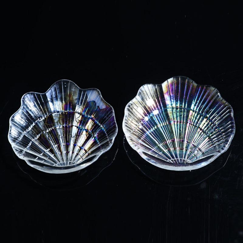 Artistic Mermaid Glass Plate: Vibrant Props for Nail Art & Jewelry Display