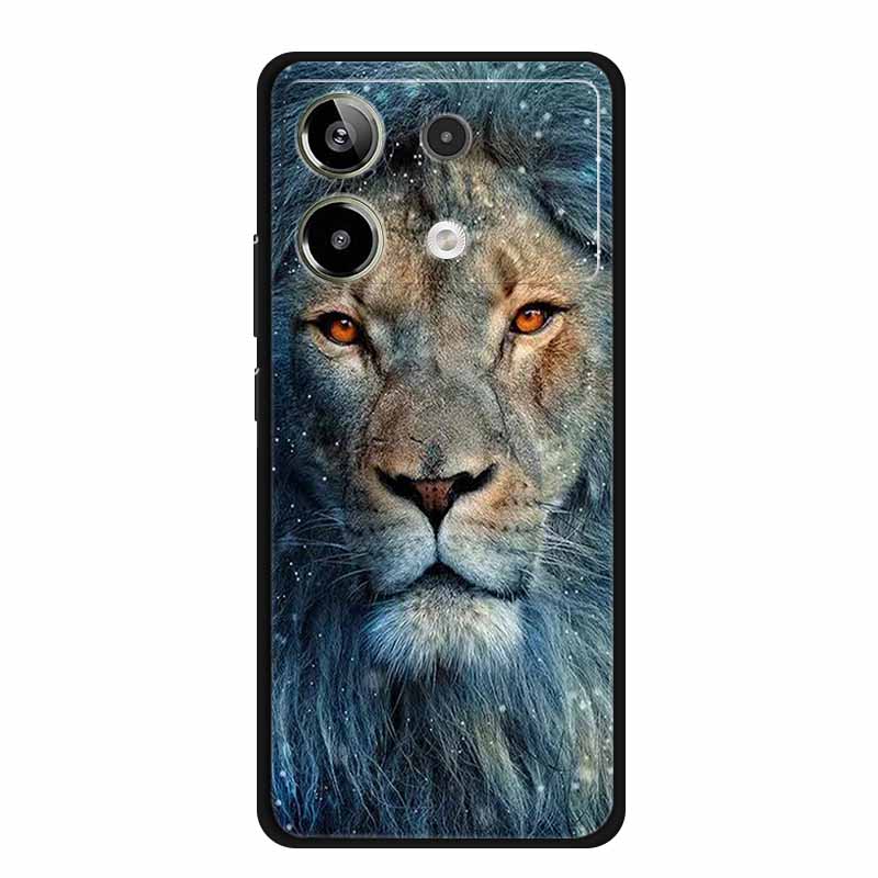 For Redmi Note 13R Pro Case Animals Soft Silicone TPU Phone Cases Back Cover For Xiaomi Redmi Note13R Pro Wolf Protector fundas