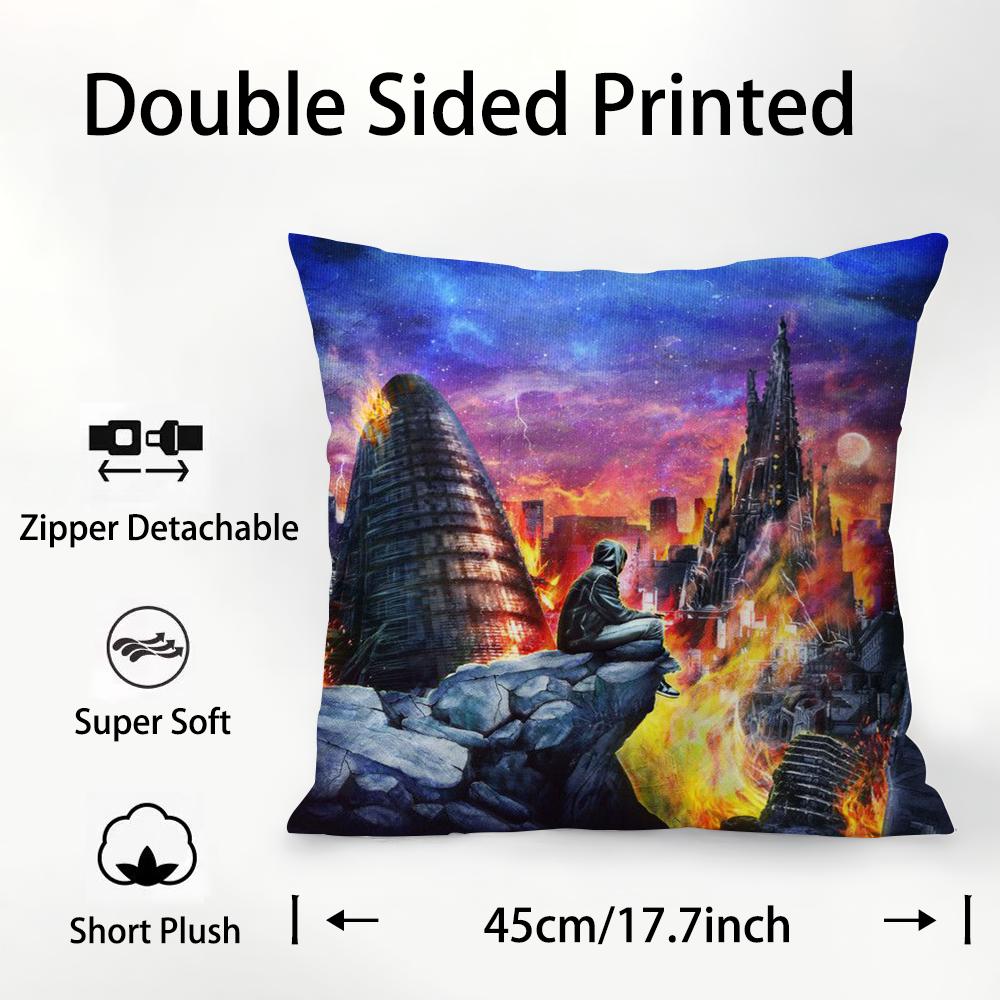 Design B-Beny J-Jr Pillow Case Plush Fabric Soft Double Sided Print Sofa Cushion Cover Throw Pillow Covers