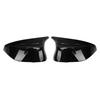 Pair Black Car Side Mirror Cover Replacement for Infiniti Q50 Q60 QX30 Q70 2014+