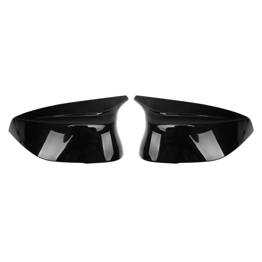 Pair Black Car Side Mirror Cover Replacement for Infiniti Q50 Q60 QX30 Q70 2014+