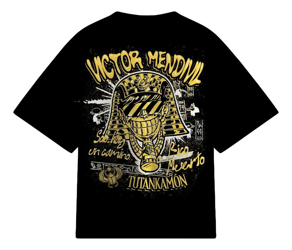 BLINKO Vertical Gothic Old English Font Vintage T-Shirt, Unisex Streetwear Punk Tee, 100% Cotton Casual Short Sleeve Top