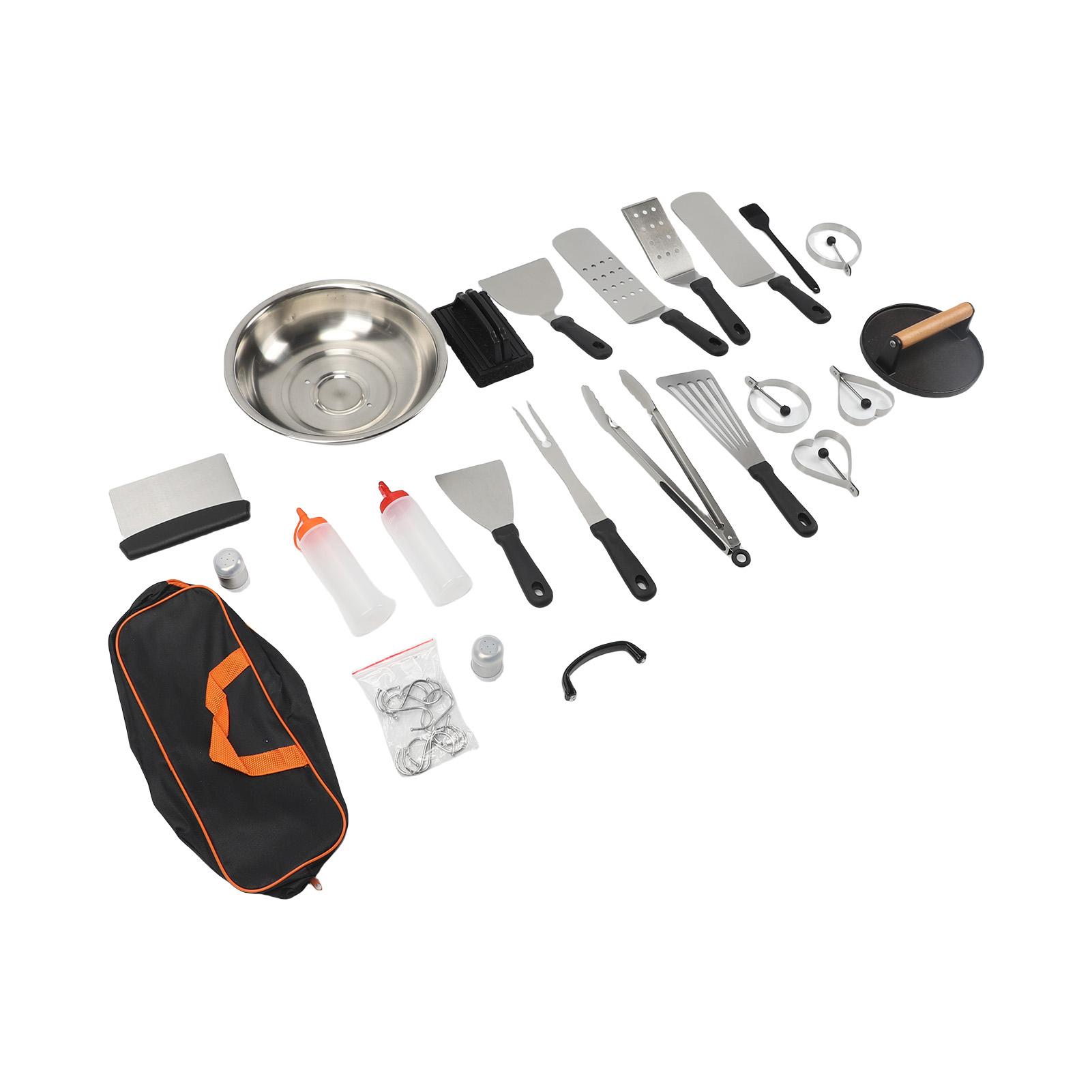 

Набор аксессуаров для гриля, набор инструментов для гриля, профессиональный набор лопаток для гриля и барбекю с крышкой для смазывания, лопатка, бутылка