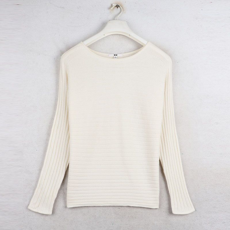 Sunshine House Autumn and Winter New Arrival Export Daily Single U-Family off-Shoulder Collar Long Sleeves Women's Knitwear Pullover Sweater