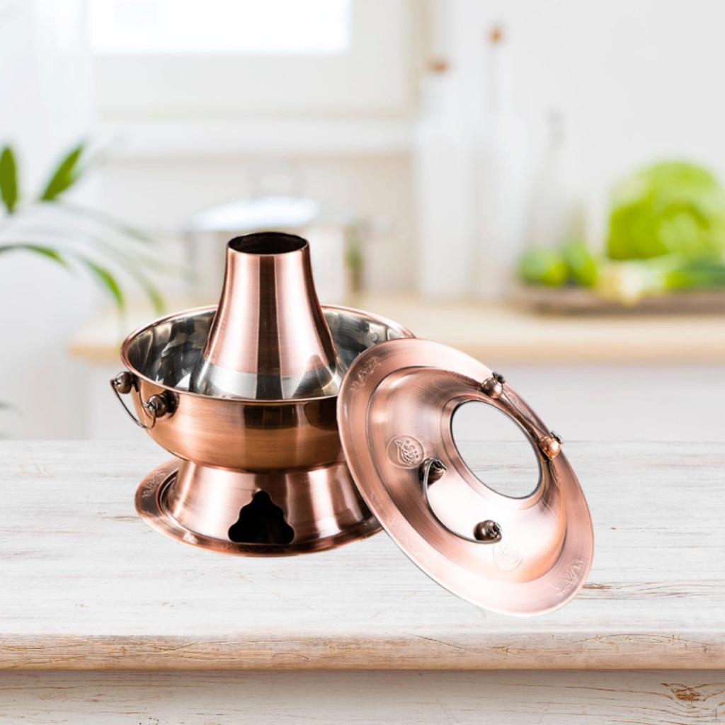 Copper Pot China Chafing Dish Kitchen Accessories Handmade Chinese Traditional Shabu