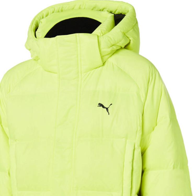 Puma Casual Sports Long Over-Knee Hooded Down Jacket Men Outerwear Green 928652-03