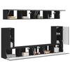 TV Cabinet Set 5 Pieces Black Engineered Wood