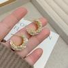 S silver needle white shell flower stud earrings temperament exquisite Mori earrings personalized earrings
