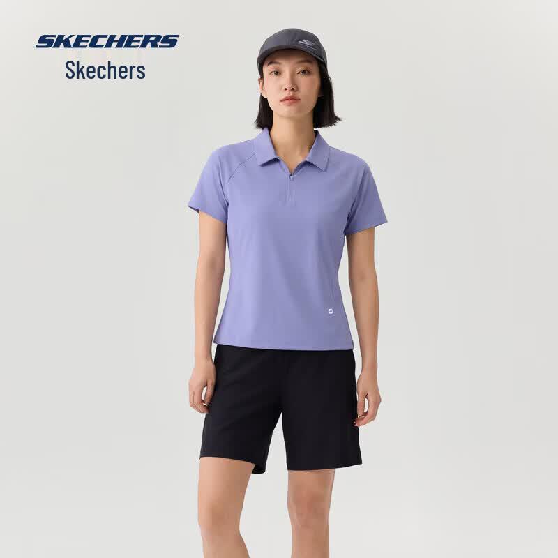 

Skechers Women s Slim Fit Moisture-Wicking Polo Knit Short-Sleeve Top 38