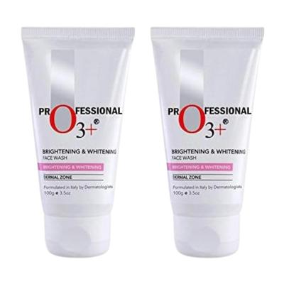 O3+ Brightening & Whitening Face Wash 100g X Pack of 2 for Radiant Glowing Skin, Hydrating Gentle Cleanser